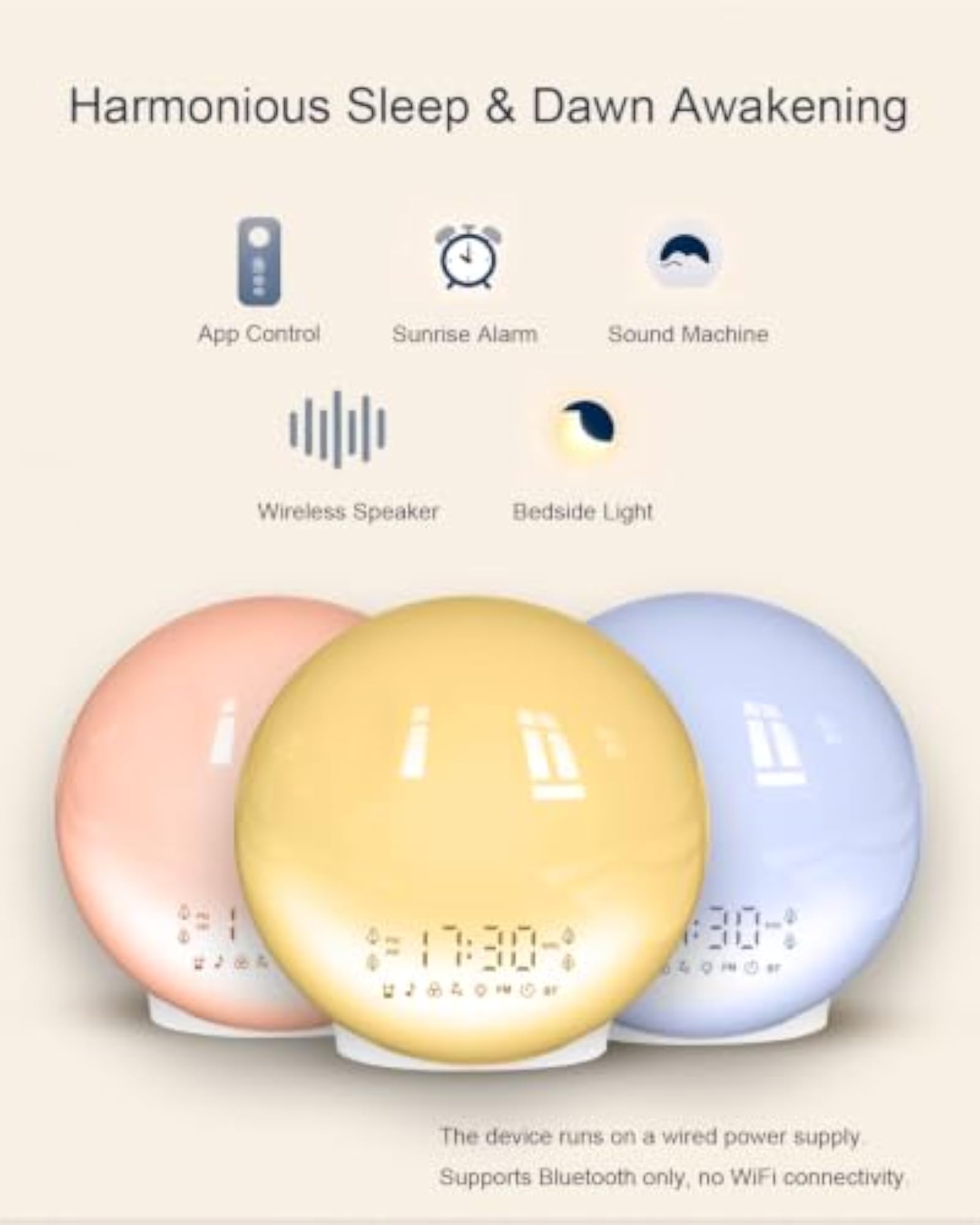 Smart Wake Up Light Sunrise Alarm Clock