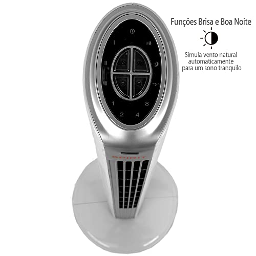 Ventilador Torre Spirit Maxximos Elegant TS900 Branco Prata 127V