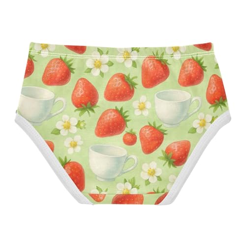 Joisal Fancy Toddler Girls Underwear 2t Cotton Panties for Girl Red Strawberries White Daisies Green Briefs Undies Kids2