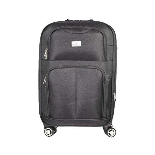 Mala de Viagem Reaggio Rodas duplas 360 em Poliester e Zíper Monocromático - Pequena