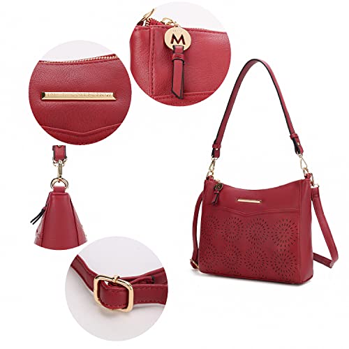 Image of MKF Collection Shoulder Bag for Women, Crossbody Vegan Leather Tote Top-Handle Hobo Handbag Purse
