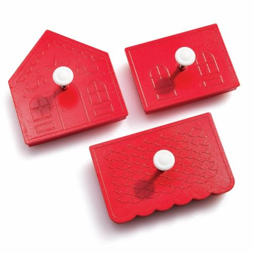 King Arthur Baking Company 3-D Gingerbread Embossing Cutters 3 Piece Set For Embossed Three Dimensional Gingerbread Houses For Holiday And Everyday Baking