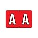 AMZfiling Alphabetic Color Coded Labels- Letter A, Red, Barkley ABKM and Sycom Compatible (Polylaminated, 500/Roll)