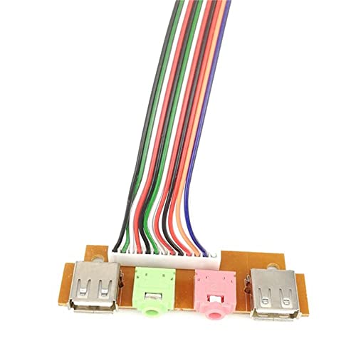 SuperCart 7.4 CM PC Computer Case Front Panel USB Audio Port Mic Earphone Cable Line (7.4 CM)