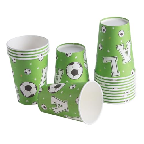 Alipis 52pcs Football-themed Party Tableware Set Includes Paper Cups Plates Straws for Boys and Girls Birthday Celebrations Easy Cleanup and Fun Decorations for Any Occasion