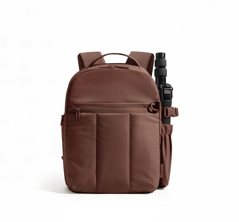 bagsmart Kamerarucksack Fotorucksack wasserdicht mit 13.6 Zoll Laptopfach für Sony Nikon Canon Kamera, DJI Drohne Zubehör, Stativhalterung, Tagesrucksack für Outdoor Fotografie