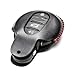 Vitodeco Genuine Leather Smart Key Fob Case Cover Compatible with Mini Cooper, Clubman, Hardtop, Convertible, Countryman 2014 - 2024 (3 or 4 Buttons, Black/Red)