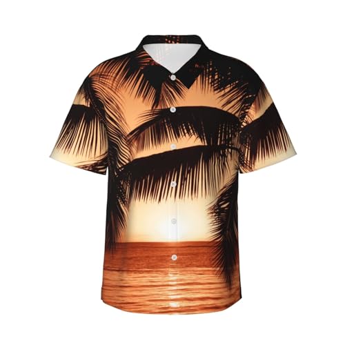 Chemise de plage homme boutonnée pour des vacances à imprimé floral