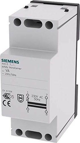 Siemens 4 AC3 transformateur de sécurité Usec 8 VCA Isec 2,0 pour rail DIN