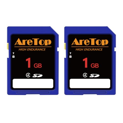 SD Card 1GB 2 Pack, AreTop Class 4 SDHC Memory Cards