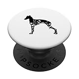 Floral Greyhound Hund Mama, Greyhound Welpen Silhouette Blumen PopSockets mit austauschbarem PopGrip