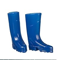 Town Square Miniatures Dolls House Blue Wellington Boots Wellies 1:12 Garden Accessory