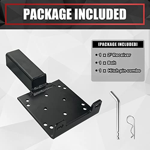 Viagl Universal Trailer Hitch Winch Mounting Plate With 2'' Receiver , Winch Bracket Winch Mounting Plate For Atv Utv Winch Bracket Mounting Bracket, Black, (Vg013) #TOP3