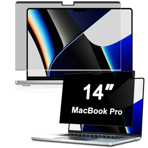 ZOEGAA 覗き見防止フィルター MacBook Pro 14インチ用 ブルーライトカット マグネット式覗き見防止フィルター 着脱簡単 指紋の防止 反射防止