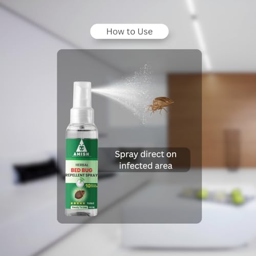Amish Herbal Bed Bug Spray 100ml Pack Of 1 |10Minutes Result Guaranty|Removes Entire BedBug colony|Powerful 100% Organic No Chemical BedBug Repellent Khatmal Spray for Home Long Lasting Protection Instant Action (Image - 6)