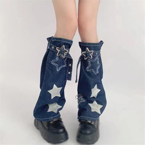 Image of Sup-Coente Gothic Flare Leg Warmers for Women Punk Goth Steampunk Y2k Emo Grunge