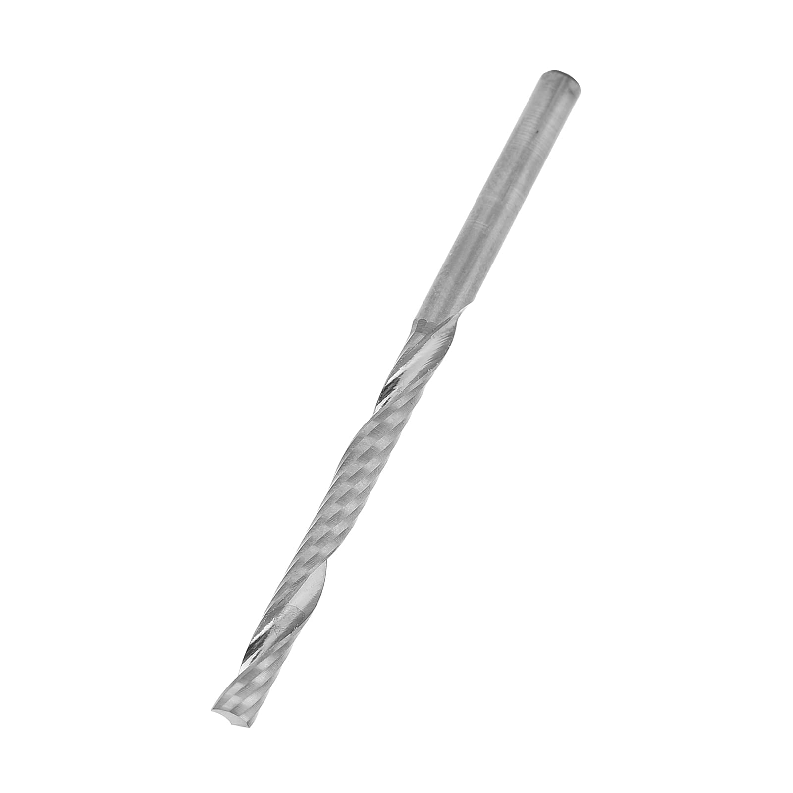 5pcs CNC End Mills Single Flute Spiral Milling Cutter for Wood Carving, 3.175x3.175x32x55mm, High Hardness Tungsten Steel