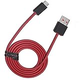  USB-auf-Micro-USB-Ladekabel/Draht für Beats von Dr. Dre - Ersatz-Ladekabel für Beats Studio 1, 2, 3 kabellose Kopfhörer, Solo Wireless - Pillen-Lautsprecher 1/2 - PowerBeats 2, 3 Kopfhörer rot