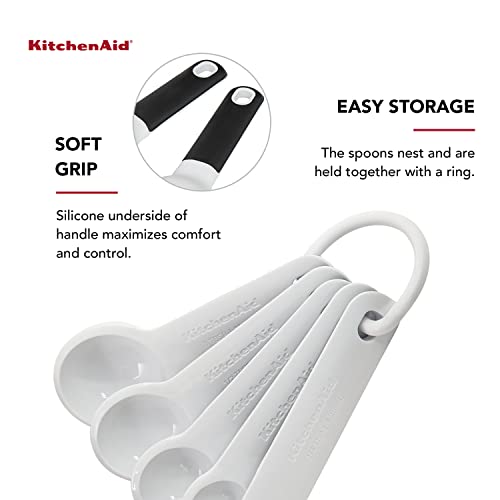 Kitchenaid Measuring Spoons, Set Of 5, White #TOP1