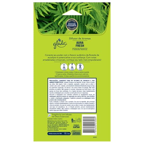 Glade Aromatizador de Ambiente Difusor de Aromas Aura Fresh Pack 2 Unidades com 6 Varetas,100ml Cada