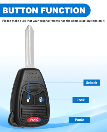 Télécommande Jeep Wrangler Grand Cherokee Dodge Ram clé - 4