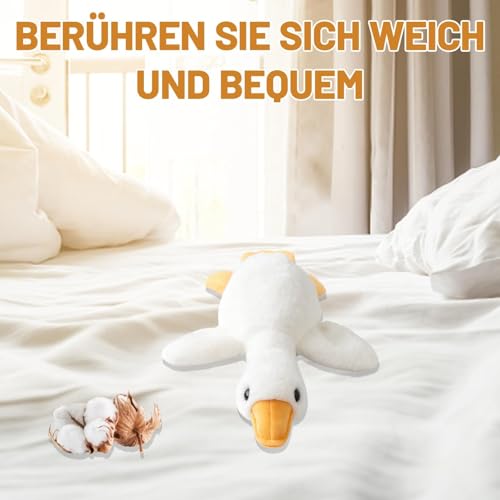 TioRacY Ente Kuscheltier PlüSchtier Gans, 50 cm Große Gans Spielzeug, Ideal als Schlafkissen und Dekoration, Kinder und Erwachsene