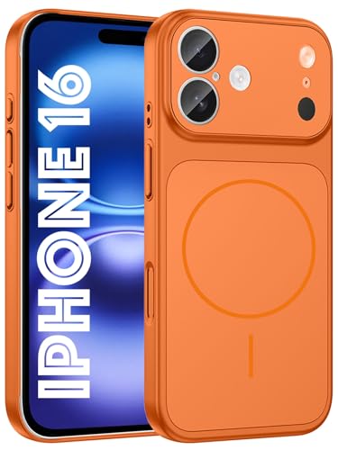 Image of SHINESTAR Converter Case for iPhone 16 | Premium Protective Mag-Safe Cover | iPhone 17 Pro / 17 Pro Max Series Style Design | in-Built Camera Guard | Wireless Charging Compatible - Orange