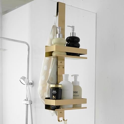 Amazon.com: Beelee Over Door Shower Organizer：2 Tier Shower Caddy ...
