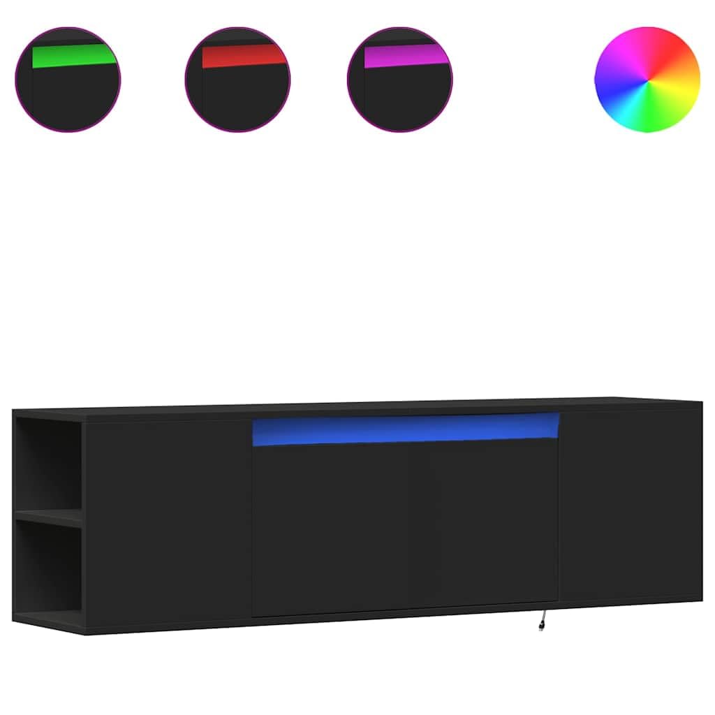 Wisząca LED podświetlenie Czarny 135x31x39 5 cm