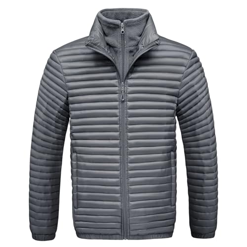 Doudoune thermique compacte pour homme manteau léger col montant