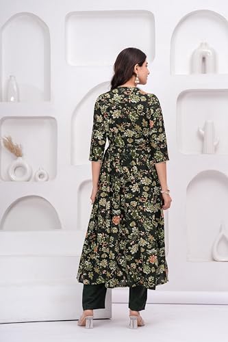 Image of MANHAREE | Women's Rayon Kurta with Pant & Dupatta Set