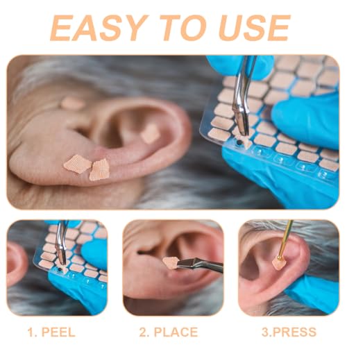 XUKZIMA 600 Pcs Ear Seeds Acupuncture ACU Seed Ear Seeds Auricular Sticker Ear Seeds for Anxiety Self-Care Acupressure Beads Acuseeds Ear Seeds for Adults and Kids - Image 5