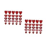 NUOBESTY 2 Ensembles Patch De Broderie Coeur Patchs Coeur Brodés Applique Correctifs Brod...