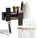 MOAT Grill & Griddle Caddy plus Grill & Griddle Large Trash Bag Holder, Magnetic Utensils Holder – Compatible Blackstone Griddle Caddy for Grilling. And for Weber Grill Accessories for Outdoor Grill