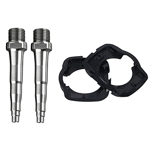 Bloepum Bike Pedal Cleats Covers for Zero with 2Pcs Bicycle Titanium Pedal Spindles for Zero X1 X2