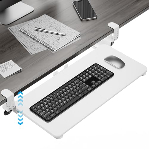 Keyboard Tray Under Desk, Pull Out Keyboard & Mouse Tray...