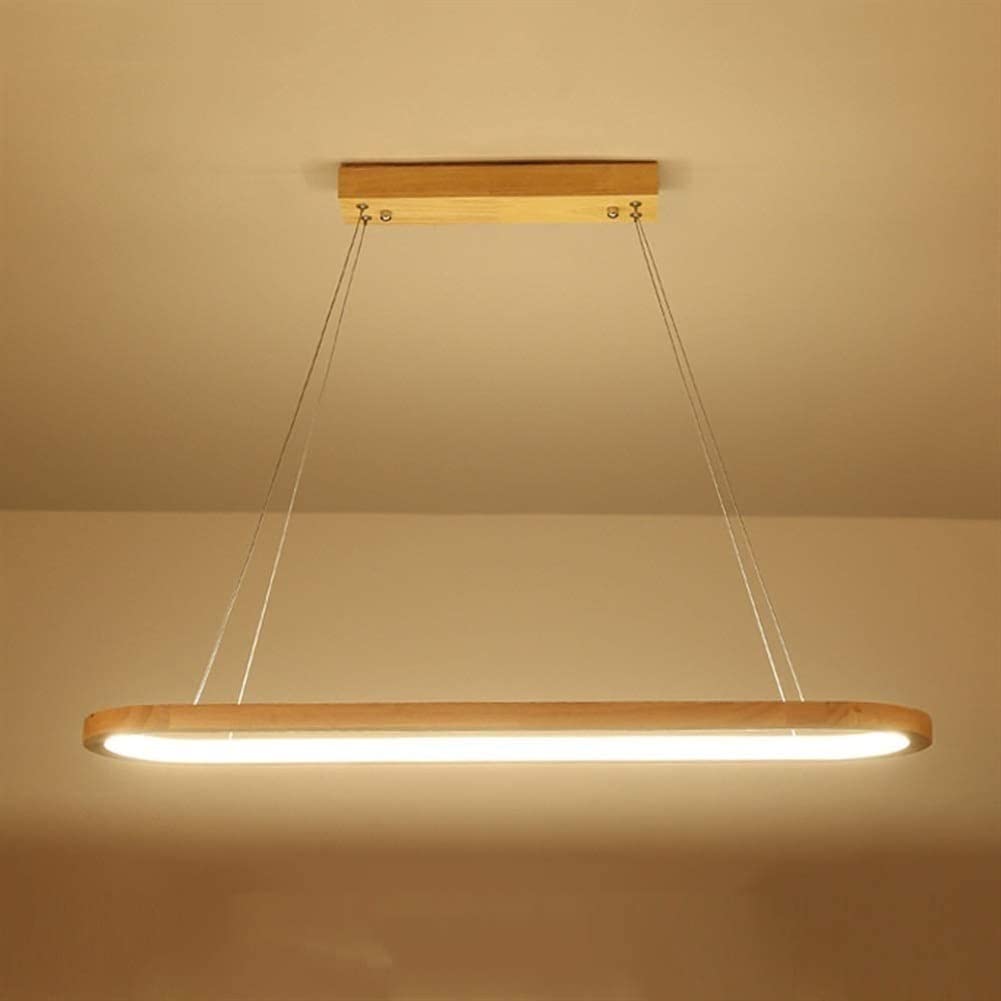 chandelier Lampa wisząca Nowoczesna lampa wisząca LED 33 W Drewniany żyrandol eliptyczny Biały Lampshde Wisząca lampa sufitowa do salonu Gabinet Bar Wyspa kuchenna Biurowa lampa wisząca pendant lamp