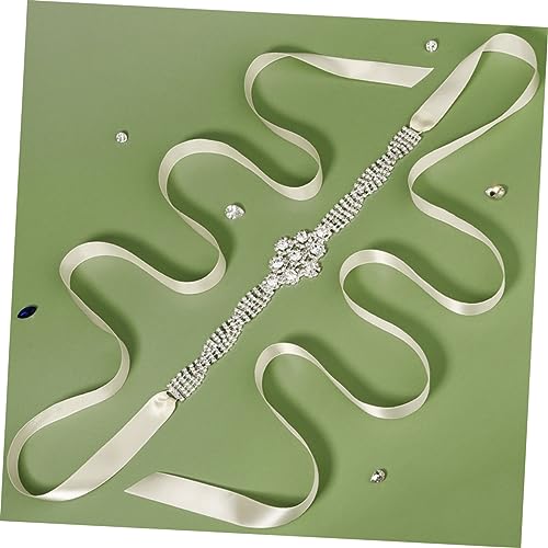 FRCOLOR Elegant Rhinestone Wedding Belt Self Tie Sparkly Bridal Sash for Dresses Lightweight Decorative Waist Belt for Special Occasions4