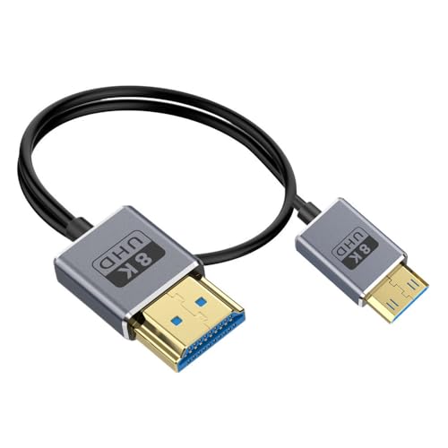 Câble mini HDMI vers HDMI 8K ultra fin de 2,5mm et 48Gbps pour appareil GH5S