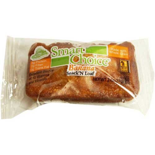 Smart Choice Wholegrain Banana Snack N Loaves, 2 Ounce