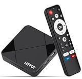Android TV Box 2025, LEFFOT RK3518 4K Ultra HD Smart TV-Box Android 14, 2GB RAM + 16GB ROM, Soporte a Voice Remote, HDR10, 2.4G y 5G WiFi6, BT 5.4, USB 3.0, RK3518 Quad Core A53