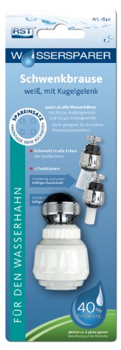 Preisvergleich Produktbild RST 1840 Schwenkbrause mit Drehgelenk und Ersatzeinsatz, weiß