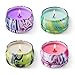 Soy Wax Aromatherapy Scented Candles Gift Set Lavender Vanilla Eucalyptus & Rosemary, Really Natural Fragrance Essential Oils Travel Tin Relaxing Candle for Stress Relief, Pack 4