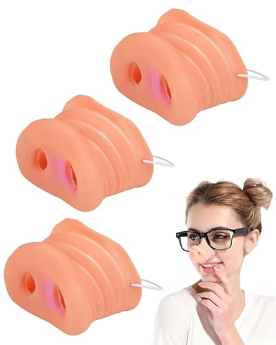 JEXOWIQ 3 Pièces Nez de Cochon, Accessoire pour Déguisement Masque Animal Cochon pour Costume de Fête d'halloween, Caoutchouc,Jeux de rôle,Masques amusants