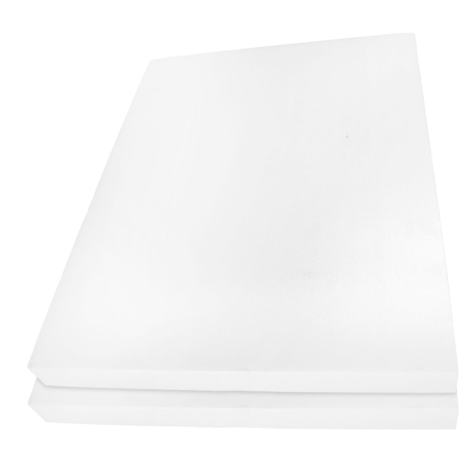 Cabilock 2pcs Sheet Foam Inserts for Shoes Upholstery Foams Board Padding Polyurethane Inserts for Cases White