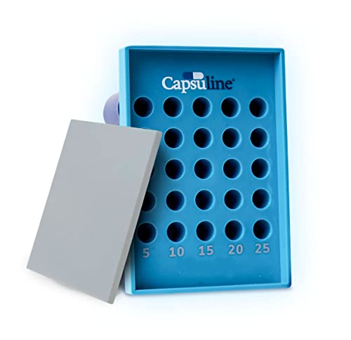 Capsu-TRAY manual capsule holding tray by Capsuline - Suitable for Size 000 empty capsules - 25 Count by Capsuline - Size 000-000
