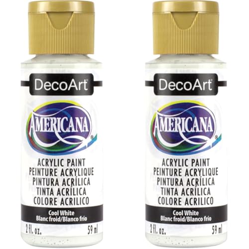 Deco Art Americana Acrylic Multi-Purpose Paint, Cool White, 59 ml (Pack of 2)