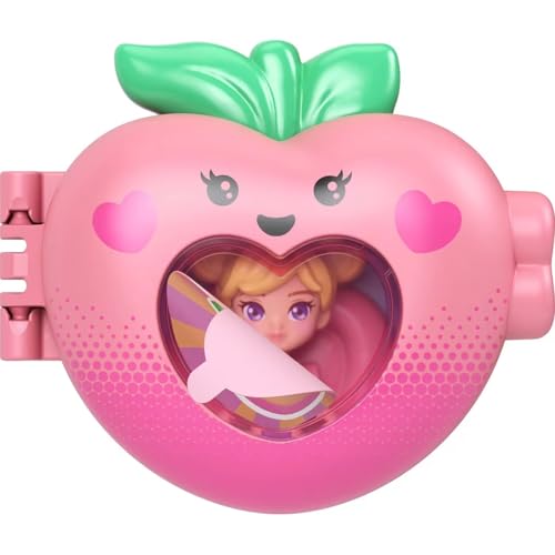 Mattel Polly Pocket Fruit Friend Reveal Surprise Strawberry Mini Toy Playset for Kids