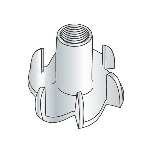 1/4-20 X 5/16" 6 Prong Tee Nuts/Steel/Zinc (Carton: 2,000 pcs)