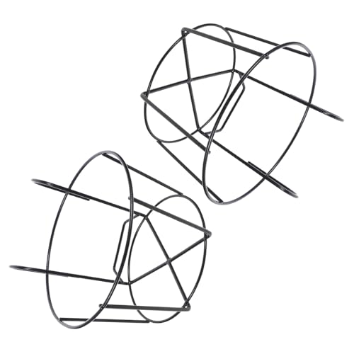 Support pour pots de fleurs suspendus déco en fer noir mat